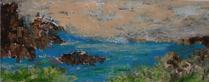 12 Paisaje marino. T. Mixta 8,5x21 cm.