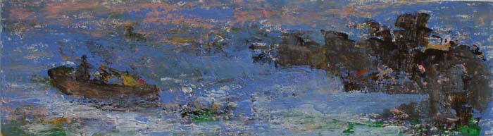 19 Huida. T. Mixta 7x24,5 cm.