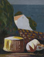 10 Paisaje arbolado Gouache 20 x 30cm.