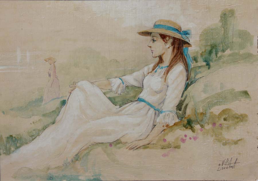 22 La modelo recostada t.m 35x25 cm.