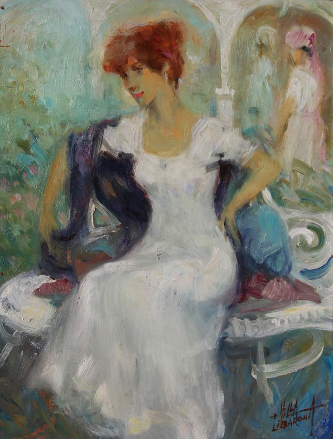 28 Modelo posando O.l. 35x27 cm.