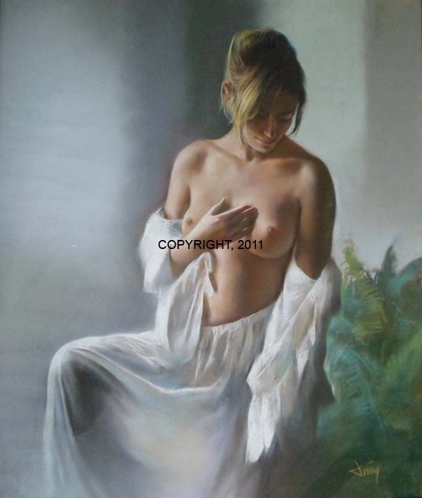 34 Posando al denudo Pastel 73x60cm.