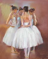 03 Cuarteto de Ballet Pastel 61x50cm.