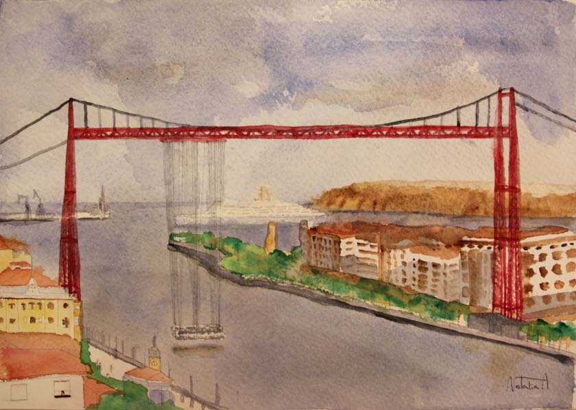 10- 23X32cm. Puente colgante