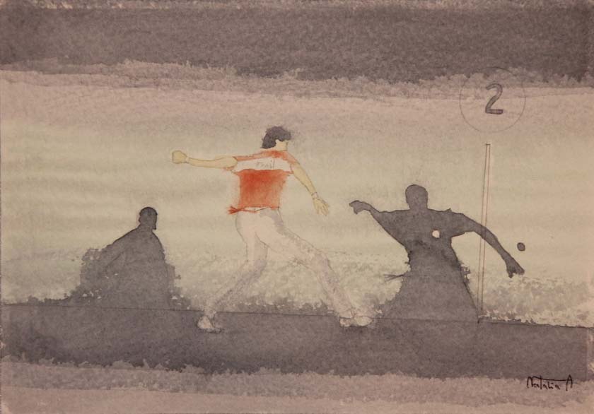 12- 21 16x23cm. Pelota vasca