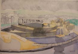 18- 01- 23X32cm. Guggenheim, Bilbao y la ciudad