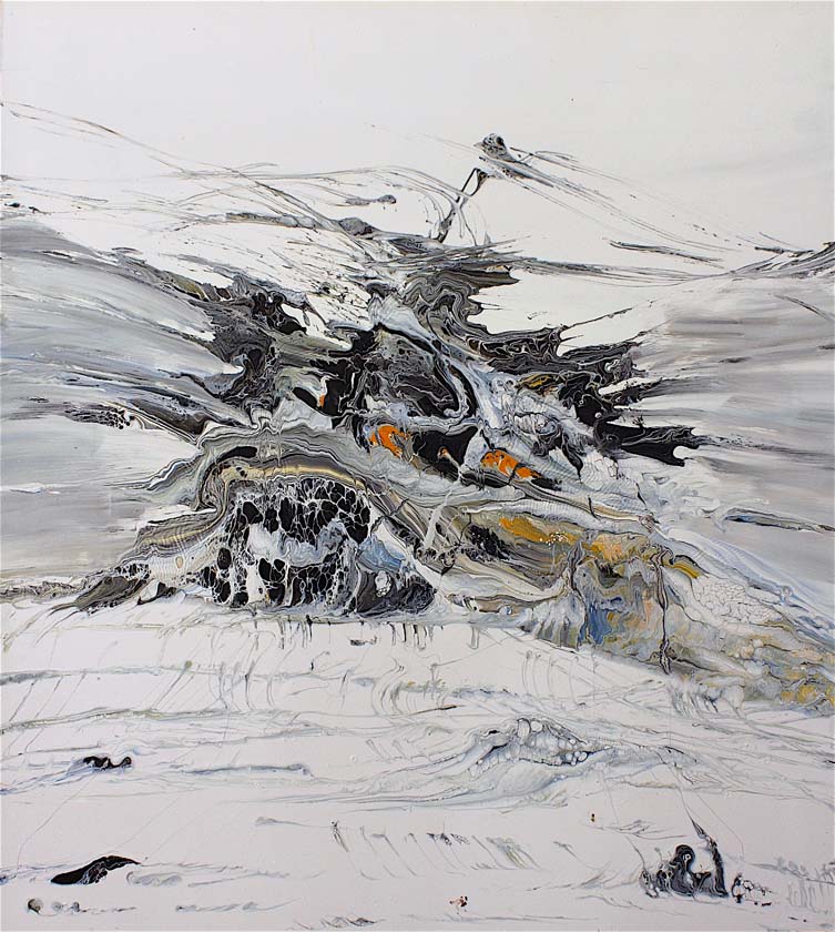 05 Mineral composition IX. Acrilico sobre madera. 100x90 cm.