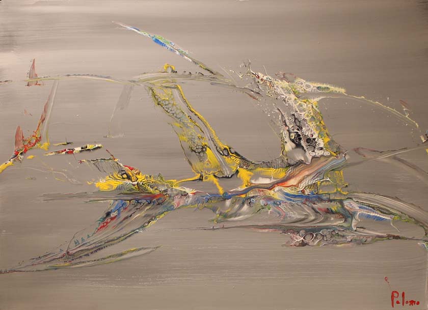 18 Bird of paradise. Acrilico sobre madera.