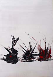 10 Night Birds I I. Acrilico sobre madera. 100x70 cm.