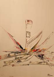 11 Veleros en competicion. Acrilico sobre madera.  61x44 cm.