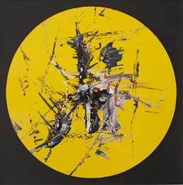 15 Mineral composition II. Acrilico sobre madera. Diametro 60 cm.