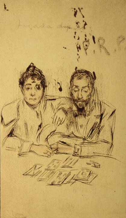 01- 1 Cartas- El solitario Litografia 165x95 mm.