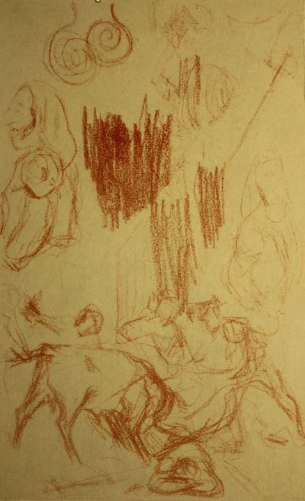 04- 4 Cogida en la plaza Litografia 167x97 mm.