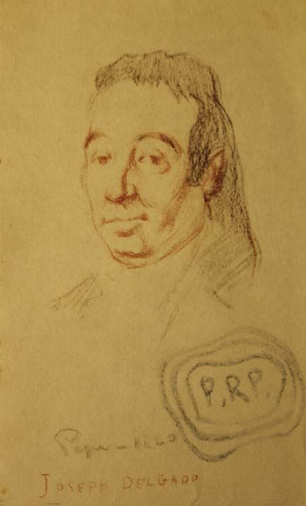 08- 8 Estudio de caballero Litografia 162x103 mm.