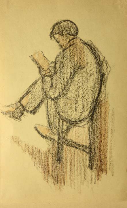 10- 10 Estudio de lectura Litografia 162x103 mm.