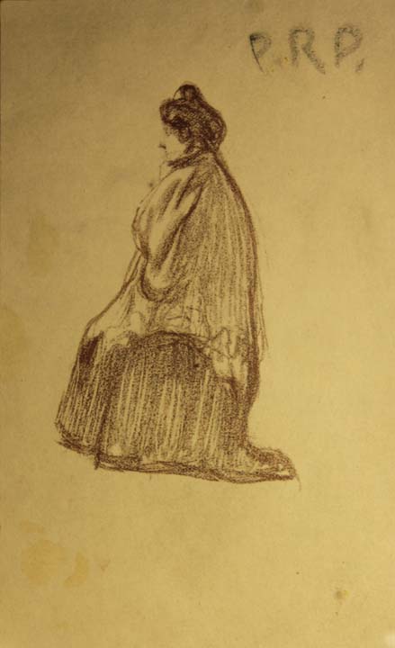 26- 26 Dama con mantilla Litografia 170x102 mm.