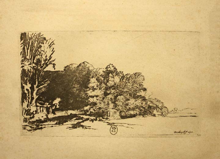 48- 02-290 El bosquecillo 1652 Aguafuerte 124x211 mm.