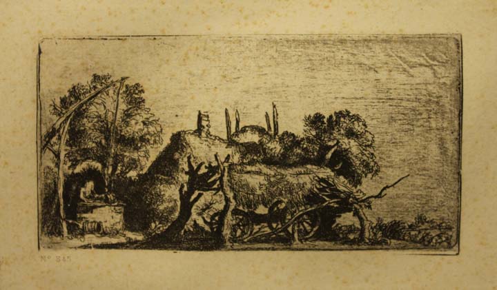 50- 04- 345 Carruaje con mies Aguafuerte 670x130 mm.