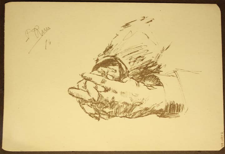 54- 08- 111 Manos entrelazadas Aguafuerte 130x187 mm.