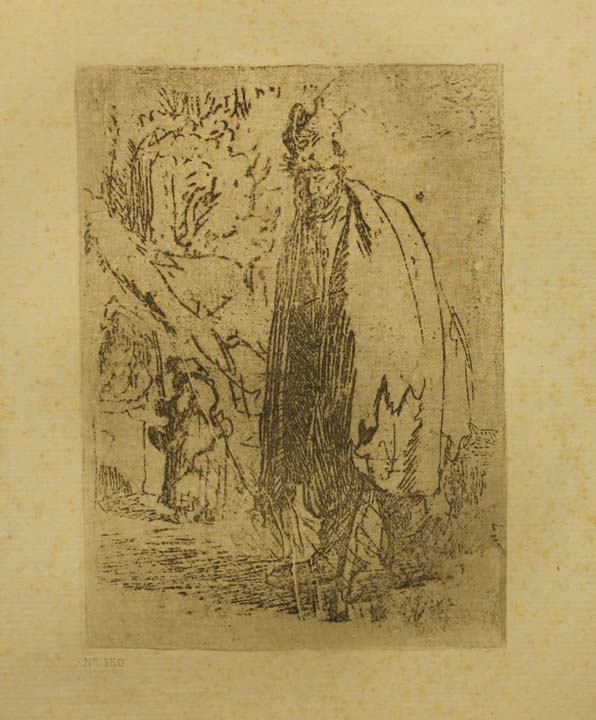 67- 21- 150 Campesinos ataviados con ropajes de epoca Aguafuerte 850x115 mm.