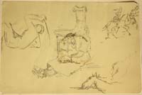 17- 17 Figuras y caballos Litografia 190x125 mm.