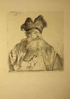 57- 11 Anciano barbado con gorro Aguafuerte 140x137 mm.