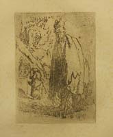 67- 21- 150 Campesinos ataviados con ropajes de epoca Aguafuerte 850x115 mm.