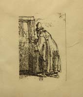 69- 23 Anciano junto a la puerta Aguafuerte 550x850 mm.