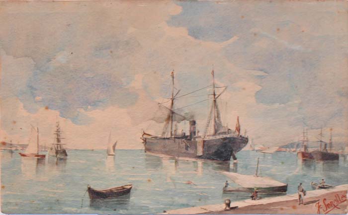 Escena Portuaria de época-Joaquín Sorolla-