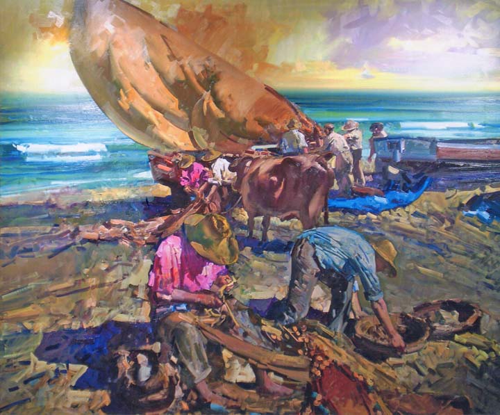 06 Pescadores de Valencia o.l. 114x114cm.