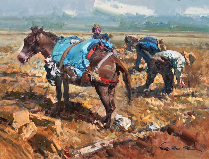 23 Segadores o.l. 65x50cm.