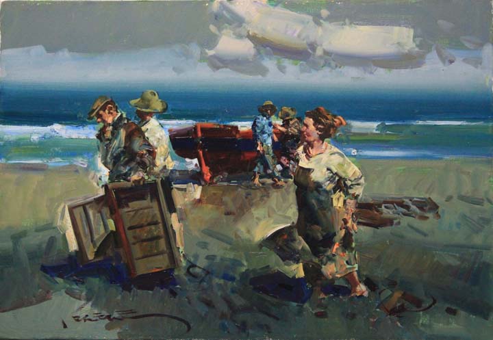 24 Playa de Valencia o.l. 55x38cm.