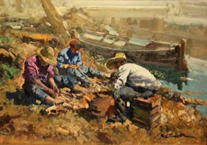 16 La albufera o.l. 46x33cm.