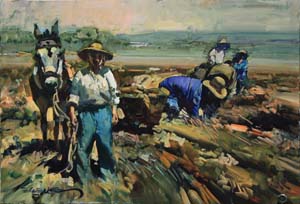 17 Segadores o.l.  55x38cm.