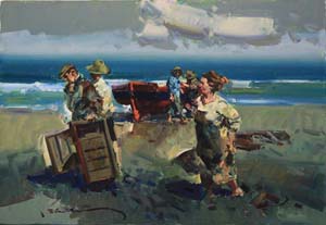 24 Playa de Valencia o.l. 55x38cm.