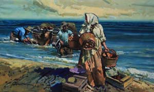 26 Bueyes saliendo o.l.  100x60cm.