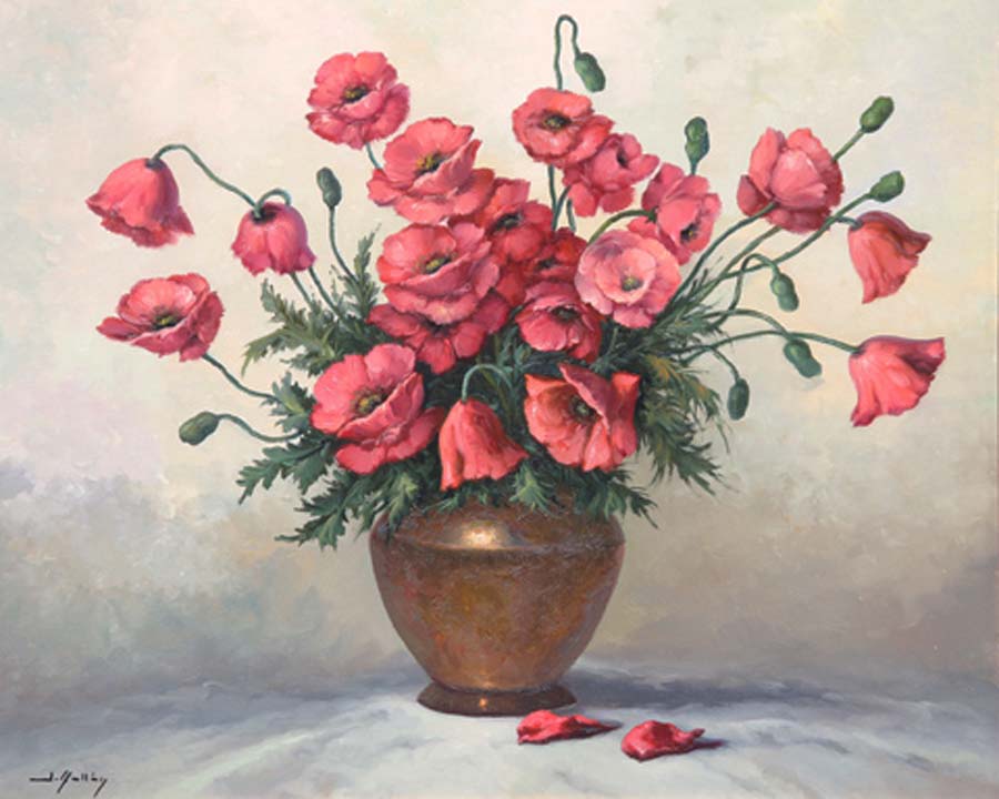 04 Jarron amapolas 61x50cm