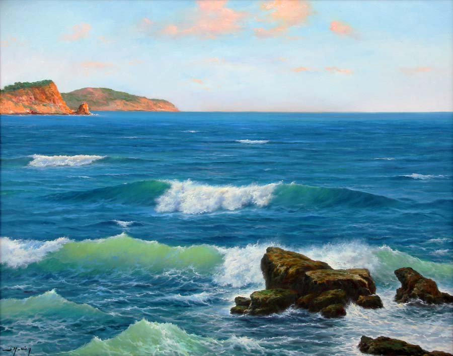 06 Marina atardecer en el mar 81x65cm