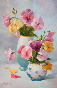 03 Jarrones con flores 27x41cm