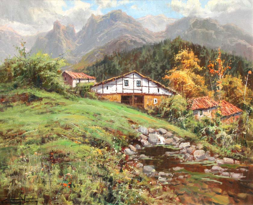 Caserios Duanguesado O.l. 61x50 cm.