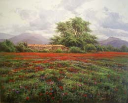 Campo de amapolas O.l. 100x81 cm.