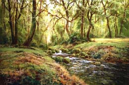 Contraluz en el rio O.l. 81x54 cm.