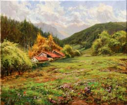 Paisaje Olot- Girona O.l. 55x46 cm.
