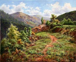 Paisaje la Cerdena- Barcelona O.l. 73x60 cm.