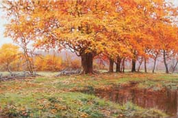 Paisje otonal con lago O.l. 81x65 cm.