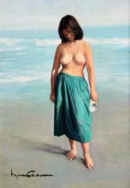 008-65x46-Joven en la playa.