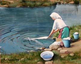 06- Lavando ropa 92x73cm.