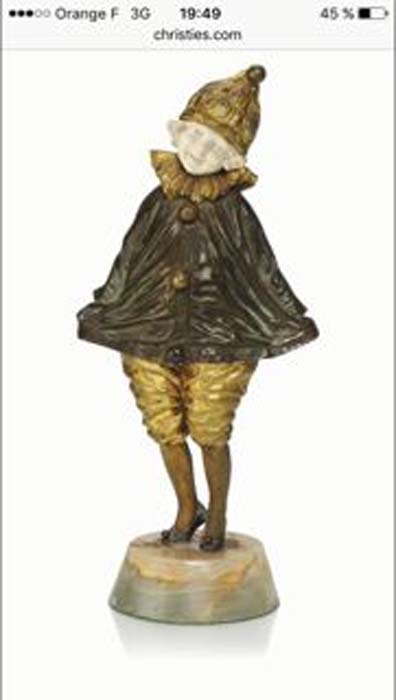 42MG Chiparus  La payasito grande. Bronce y marfil