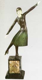 37M Chiparus Danza y arte. 38x22cm. Bronce y marfil