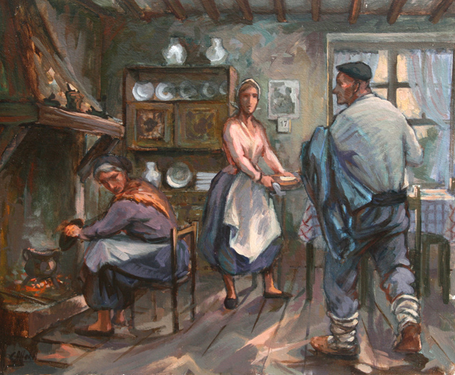 61x50cm. En la cocina